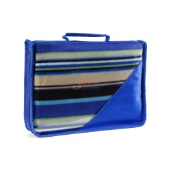  Podróżny koc piknikowy z plastikowym podbiciem, po rozłożeniu 121 x 137 cm, w pokrowcu z rączką