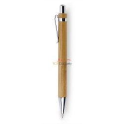 Długopis drewniany ze srebrnymi elementami 