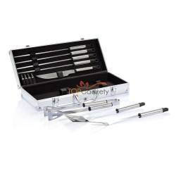 Zestaw do grilla w pudełku aluminiowym, 12 el